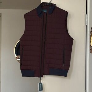 Perry Ellis Maroon Quilted Vest
